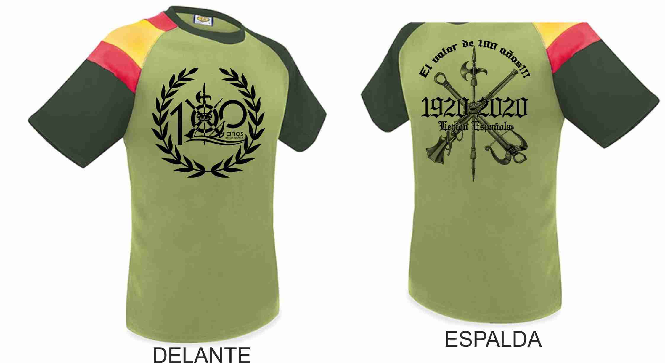 Camiseta Legión Española 100 años. \"El valor de 100 años\" Polies